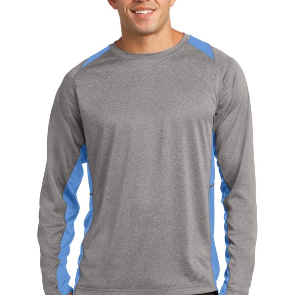 Unisex Poly Heather Colorblock Long Sleeve Thumbnail
