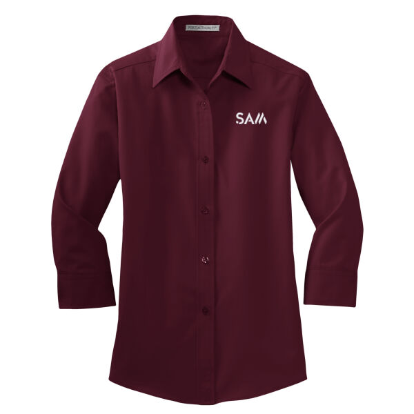 SAM - Ladies 3/4 Sleeve Easy Care Shirt Thumbnail