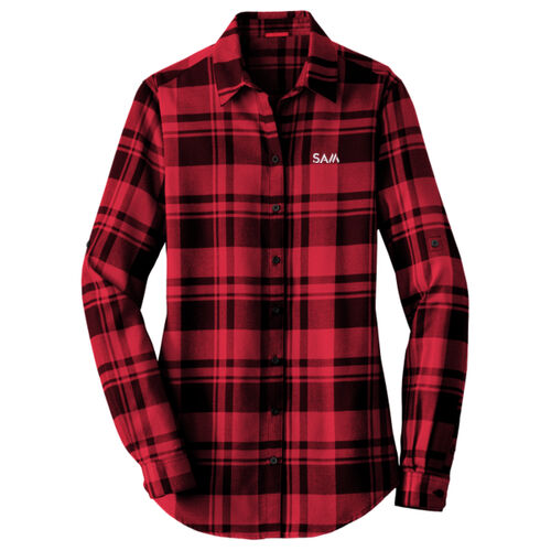 SAM - Ladies Plaid Flannel Tunic Thumbnail