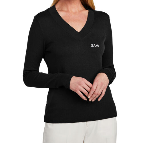 SAM - Women's Cotton Stretch V Neck Sweater Thumbnail