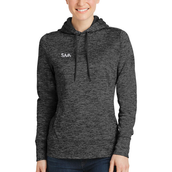 SAM - Ladies PosiCharge ® Electric Heather Fleece Hooded Pullover Thumbnail