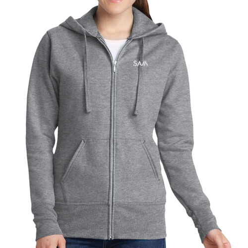 SAM - Ladies Core Fleece Full Zip Hooded Sweatshirt Thumbnail
