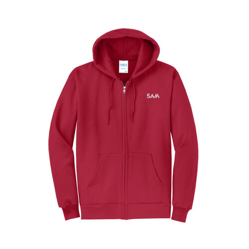 SAM - Unisex 50/50 Full-Zip Hooded Sweatshirt Thumbnail
