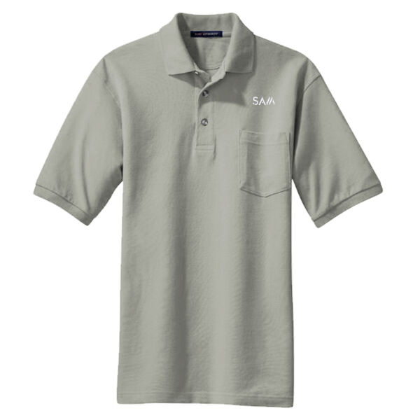 SAM - Heavyweight Cotton Pique Polo with Pocket Thumbnail