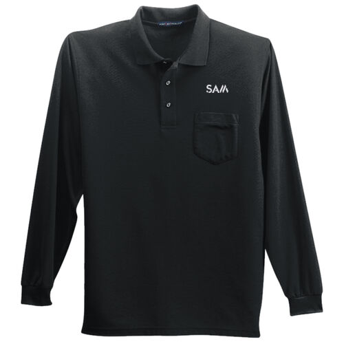SAM - Long Sleeve Silk Touch™ Polo with Pocket Thumbnail