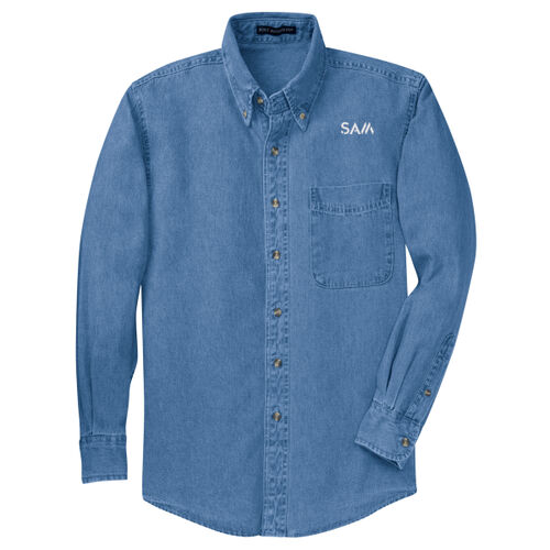 SAM - Tall Long Sleeve Denim Shirt Thumbnail