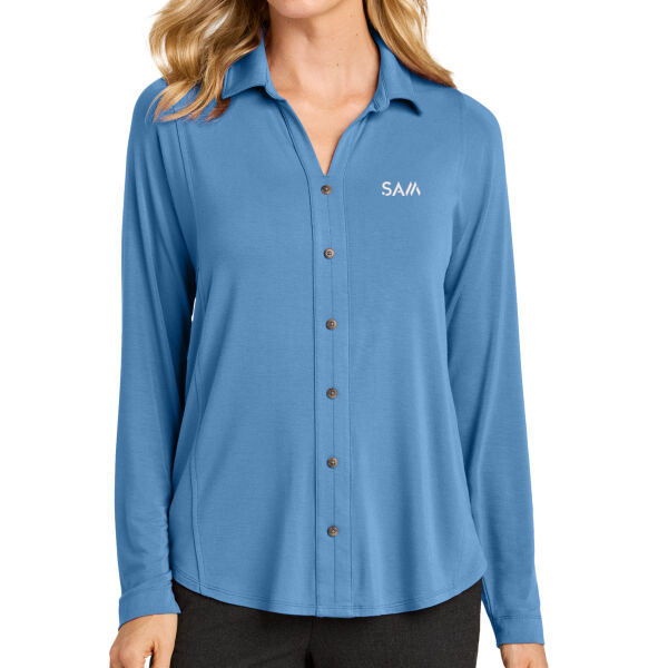 SAM - Women's Luxe Knit Button Tunic Thumbnail