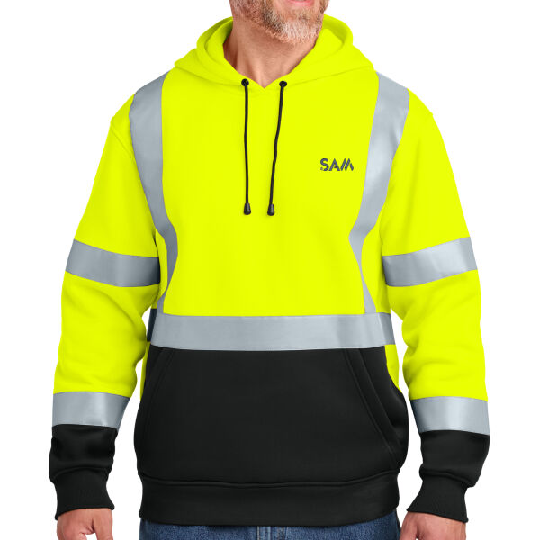   SAM - Ansi 107 Class 3 Heavy Duty Fleece Pullover Hoodie Thumbnail